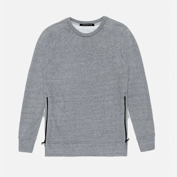 John Elliott Villain  Crewneck Sweatshirt Gray Size 4 (L/XL) Unisex - Picture 1 of 14